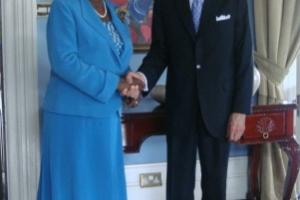 Governor General Hon. Dame Pearlette Louisy - Ambassador Luis Martínez Thomas