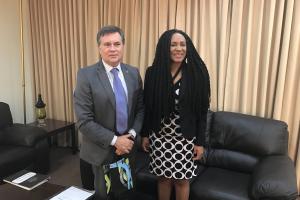 MSc Manuel OTERO with Dra Rufina FREDERICK former Permanent Secretary within the Department of External Affairs in Saint Lucia